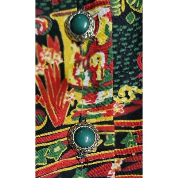 Vintage Ultra Dress Blouse Size 12 Design Buttons Padded Shoulders Back Tie... - Picture 2 of 9